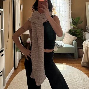 Plush Shaggy Light Mauve Blanket Scarf